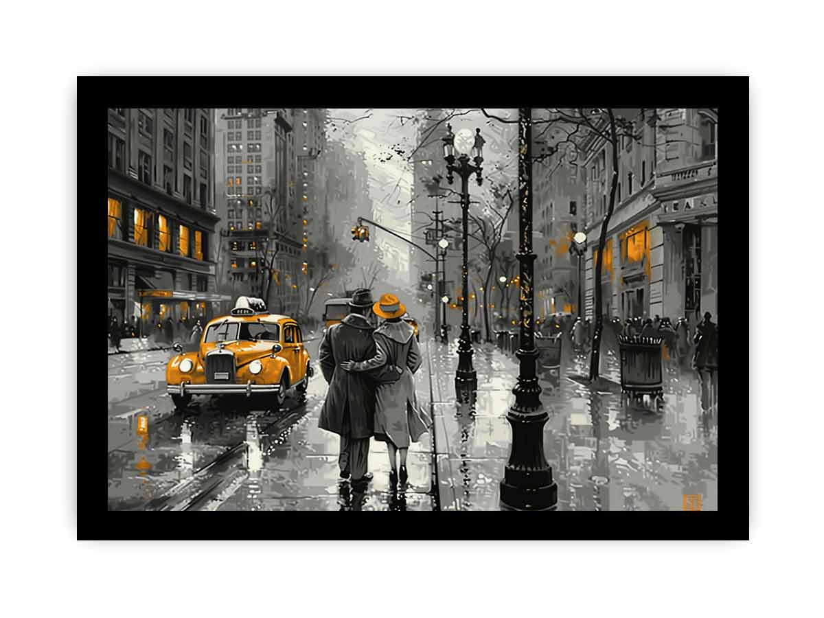 New York Street  Canvas painting Artwork-7