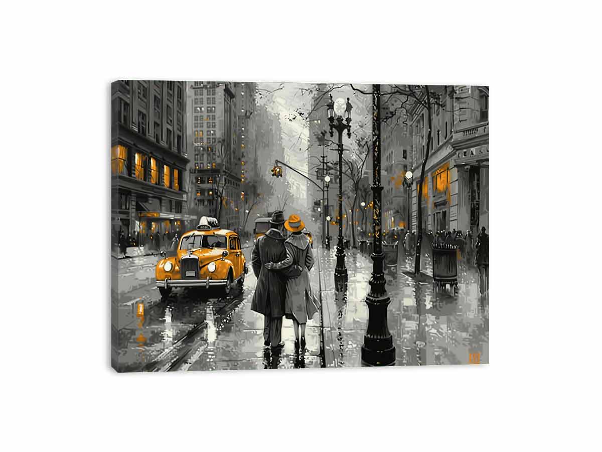 New York Street  Canvas painting Artwork-3