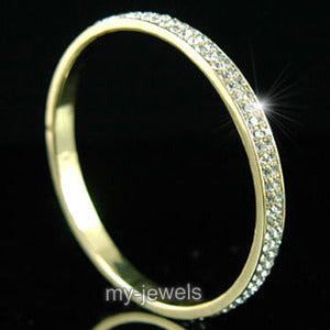 Bridal Quality Austrian Crystal Gold Bangle Bracelet XB027-0