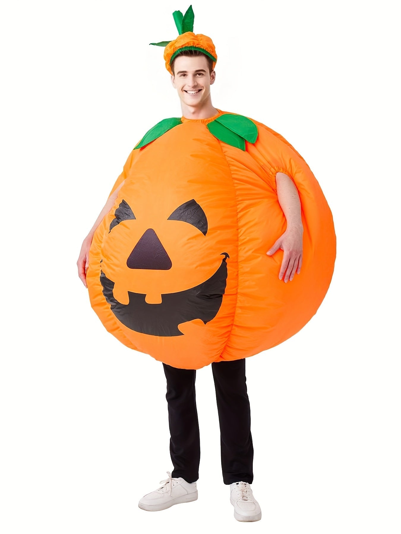 Inflatable Pumpkin Costume Adult One-Piece Suit-0