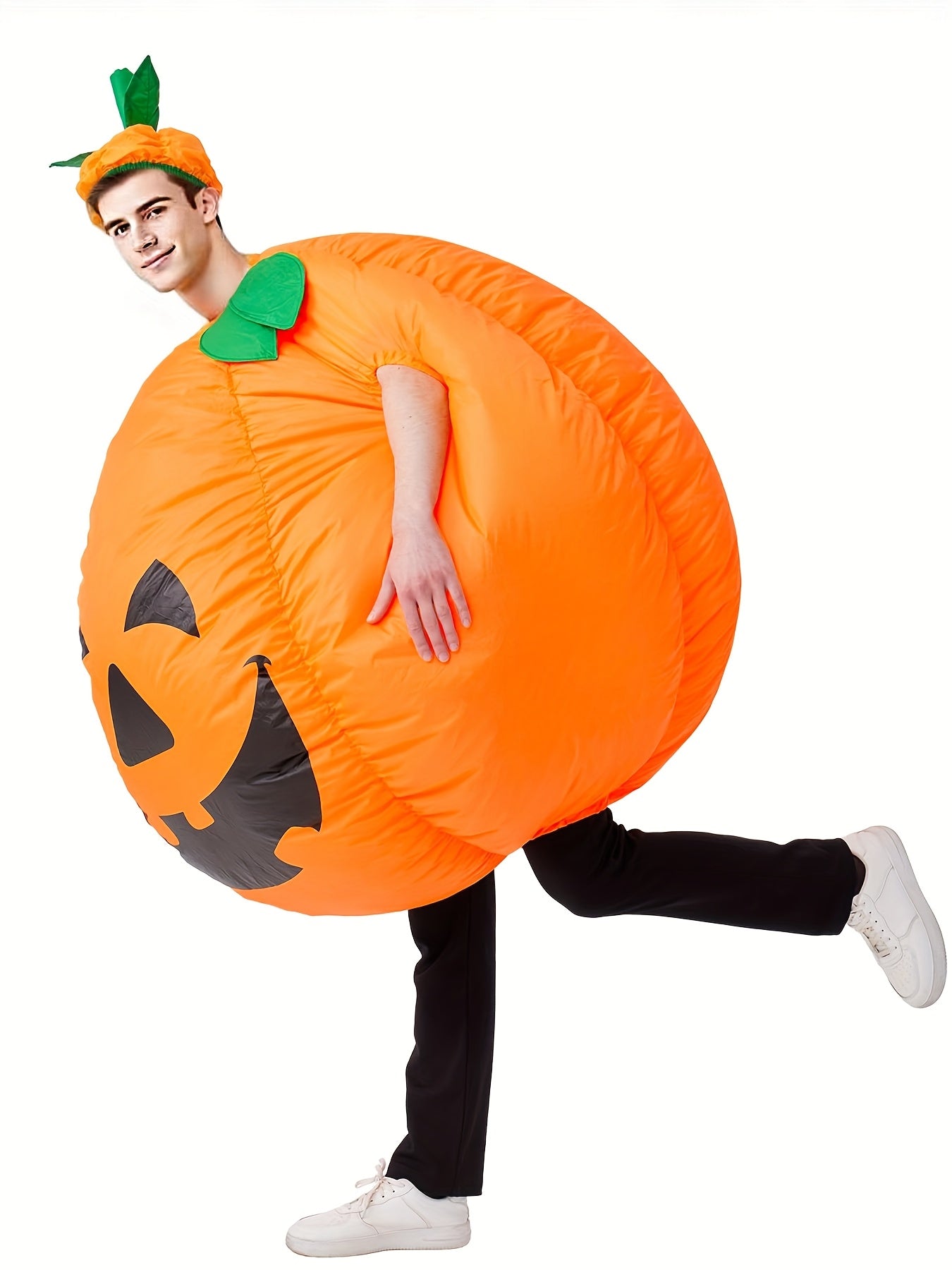 Inflatable Pumpkin Costume Adult One-Piece Suit-3