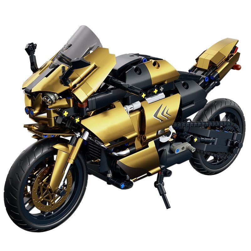 Metallic Gold Sports Bike 544PCS 1:8 Scale-0