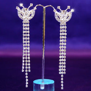 4" Sparkling Crystal Rhinestone Dangle Earrings XE1020-0
