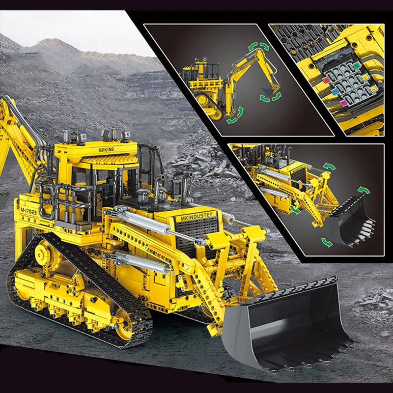 Remote Controlled Pneumatic Backhoe Loader 3962pcs-1