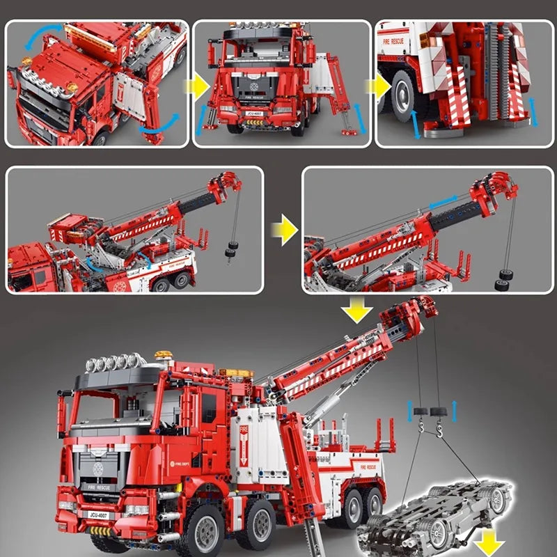 Remote Controlled Fire & Rescue Truck 4419pcs-1