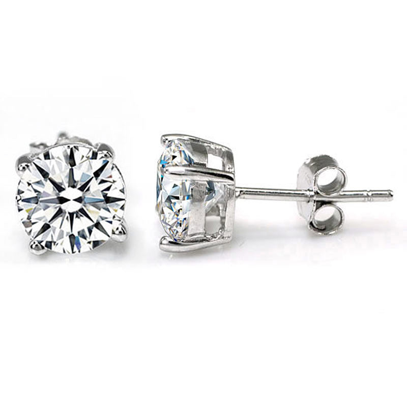 1 Carat Created Diamond Stud Earrings 925 Sterling Silver  XFE8114-2
