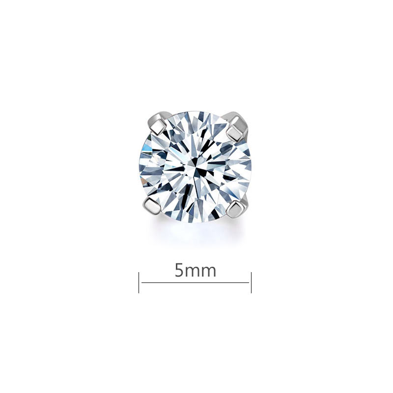 0.5 Carat Moissanite Diamond Earring (1 Piece) Unisex 925 Sterling Silver MFE8188-2