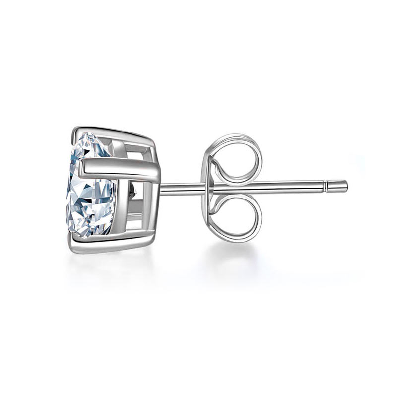 0.5 Carat Moissanite Diamond Earring (1 Piece) Unisex 925 Sterling Silver MFE8188-4