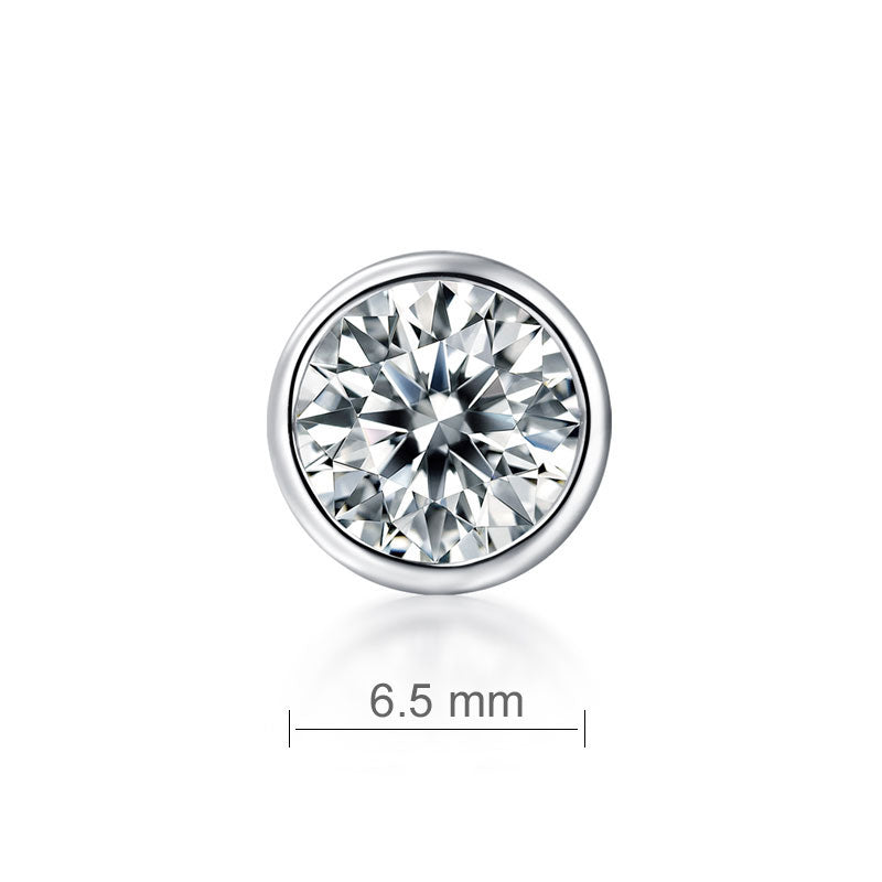 1 Carat Moissanite Diamond Earring (1 Piece) Unisex 925 Sterling Silver MFE8195-4