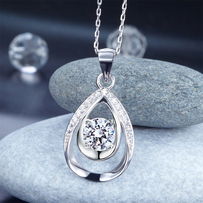1 Carat Round Cut 925 Sterling Silver Bridesmaid Pendant Necklace Jewelry XFN8026-4
