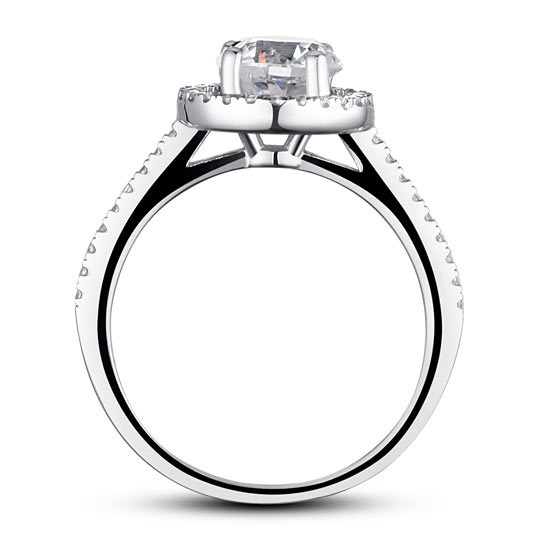 1.25 Carat Round Cut Created Diamond 925 Sterling Silver Wedding Engagement Ring XFR8003-3