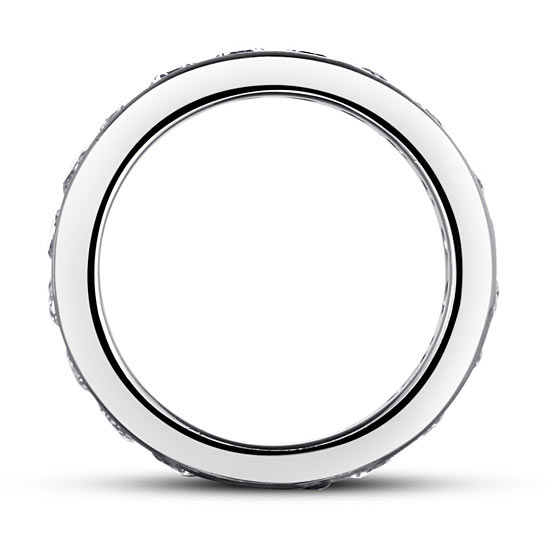 Channel Setting Created Diamond 925 Sterling Silver Eternity Band Wedding Anniversary Ring XFR8004-3