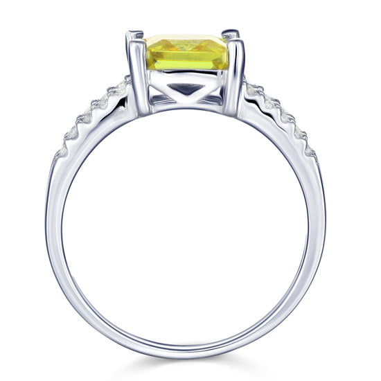Yellow Canary Colour 2 Carat Created Diamond Sterling Silver 925 Ring XFR8033-2