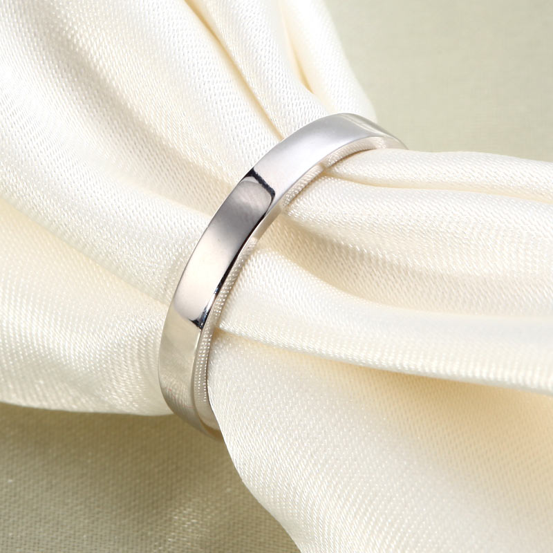 Classic Plain Solid Sterling 925 Silver Wedding Band Ring XFR8041-1