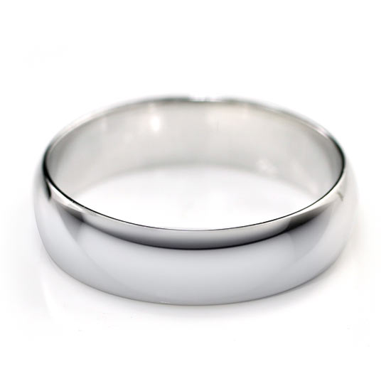 High Polished Plain Men's Solid Sterling 925 Silver Ring XFR8053-1