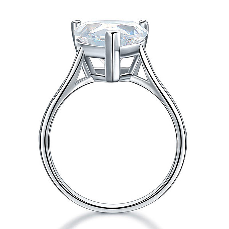 925 Sterling Silver Bridal Engagement Ring 3.5 Carat Heart Created Diamond Jewelry XFR8215-3