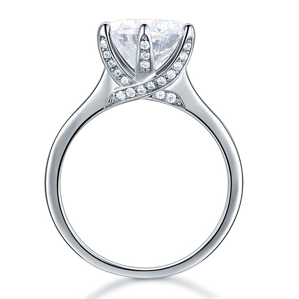 925 Sterling Silver Luxury Wedding Engagement Ring 3 Carat Created Diamond Jewelry XFR8228-4