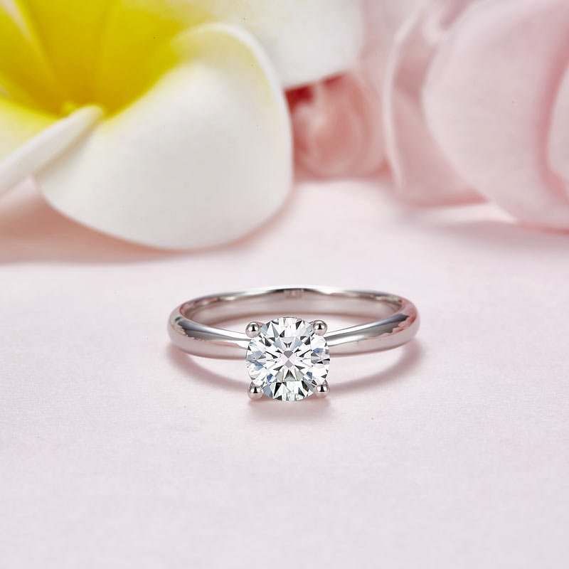 1 Carat Moissanite Diamond Ring Wedding Engagement 925 Sterling Silver MFR8342-2