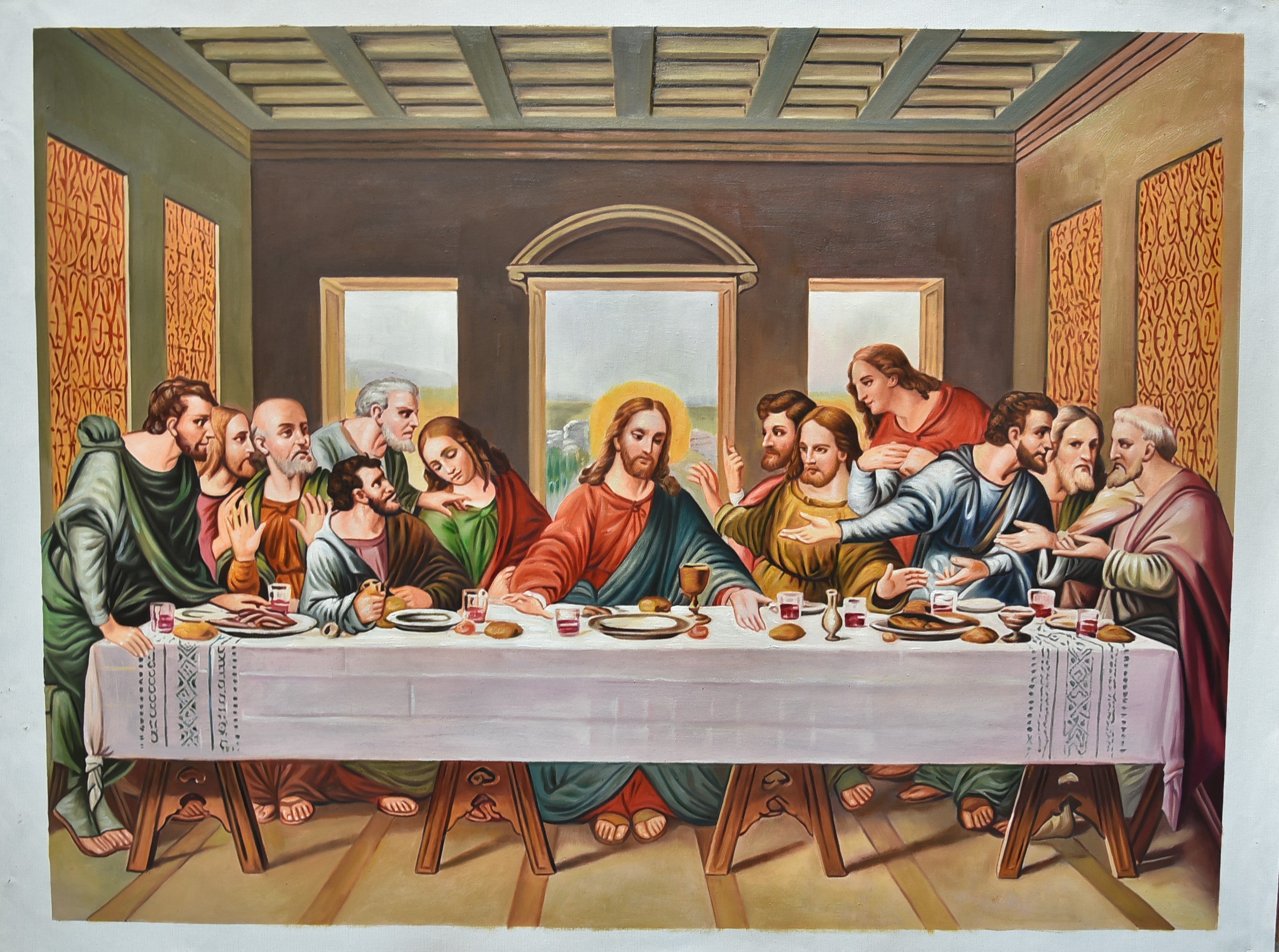 The Last Supper  hand-painted Canvas Oil Painting-0