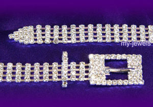 39" 4 Row Sparkling Austrian Crystal Rhinestone Belt XL001-0