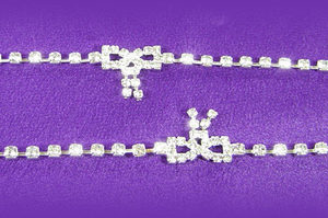 Sexy Crystal Rhinestone Bow Chain Belly Belt L012-0