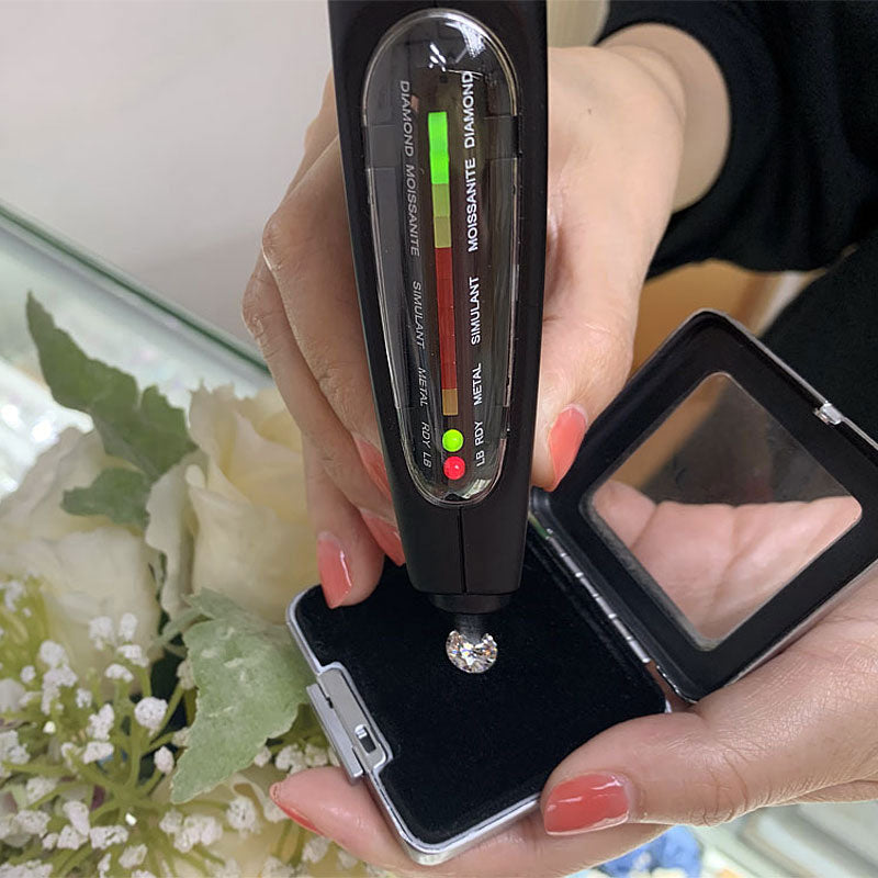 Pendant Moissanite Diamond Dancing Stone Necklace 925 Sterling Silver XFN8143-4