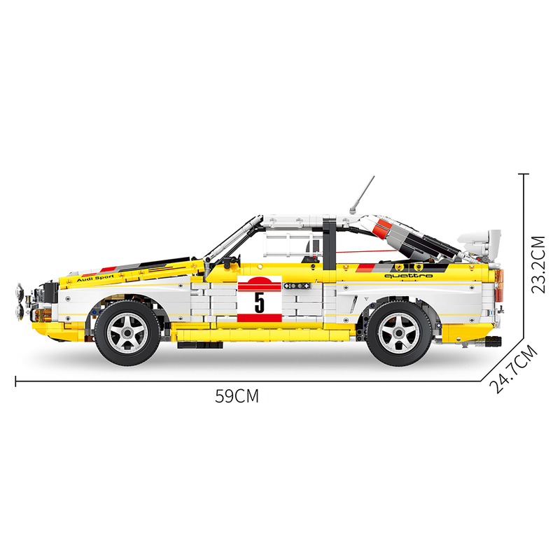 Audi Rally Quattro S1 Group B 1984 | 1:8 Scale 3886 pcs-4