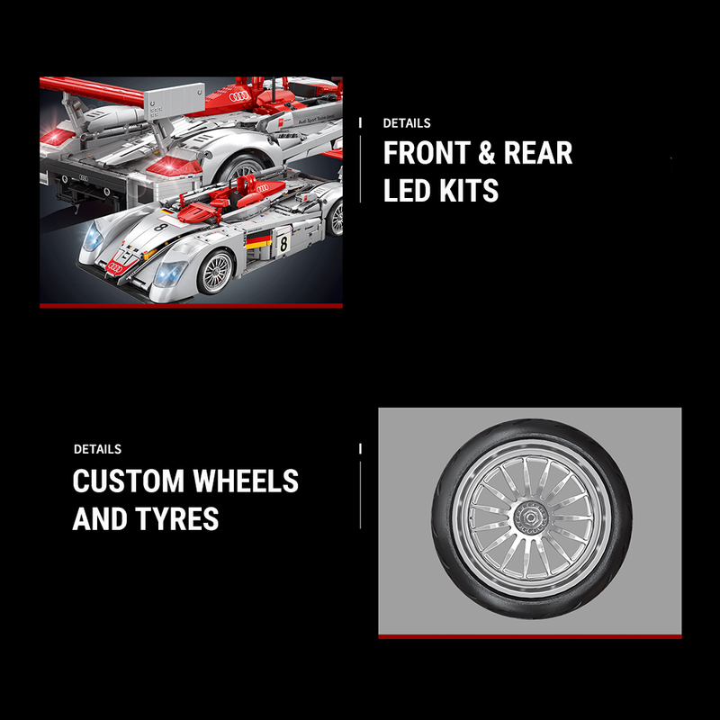 Audi R8 LMP 2000 RC Car 2425pcs-4