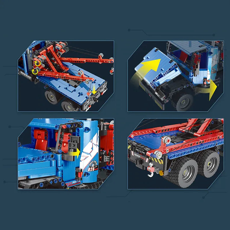 Remote Controlled Flatbed Tow Truck 1063pcs-2
