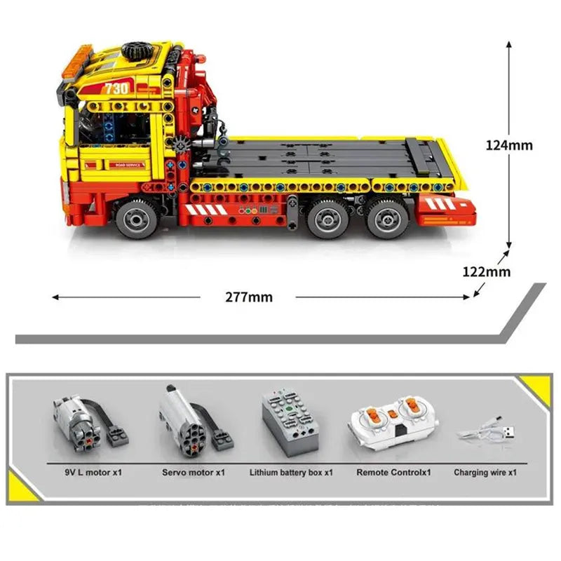 Remote Controlled Flatbed Tow Truck 784pcs-1