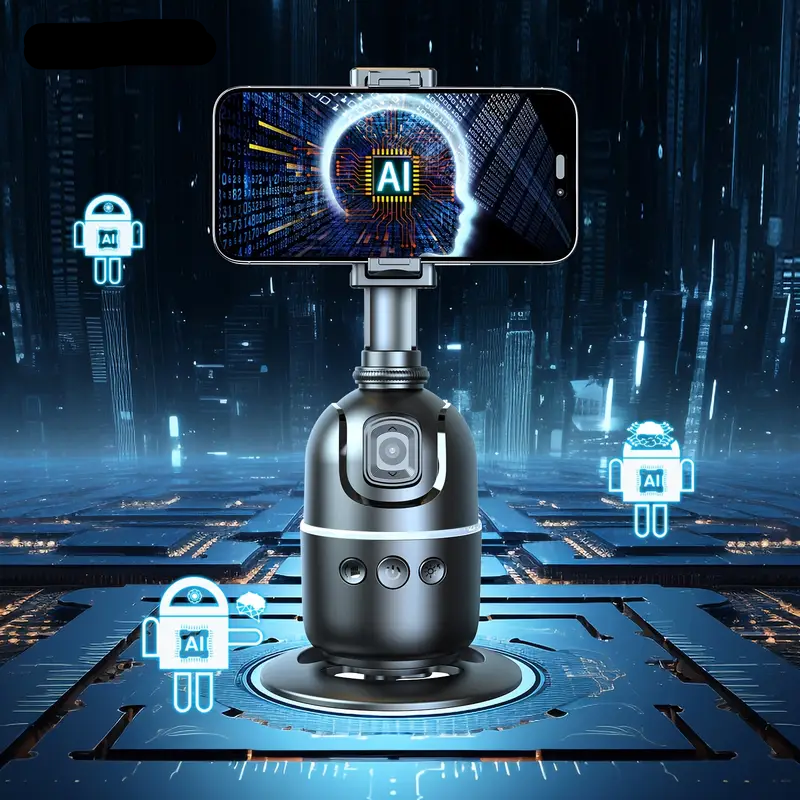 Smart AI Selfie Stick with 360° Rotating Phone Holder-2