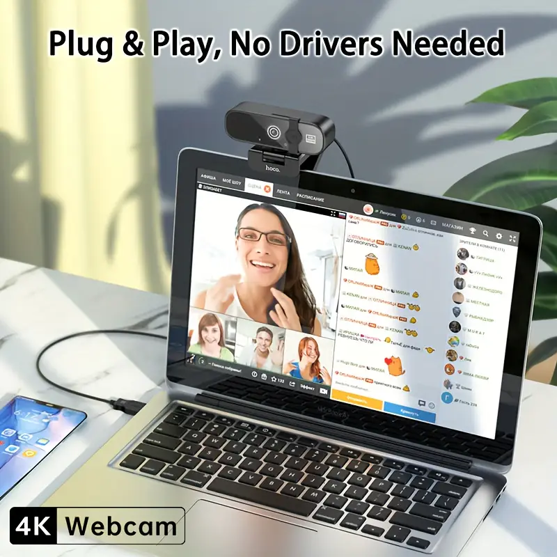 Webcam with Auto-Focus & Privacy (4K Ultra HD USB)-3