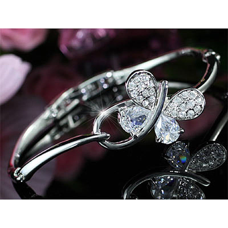 3 Carat Butterfly Fashion Bangle use Austrian Crystal XSB092-1