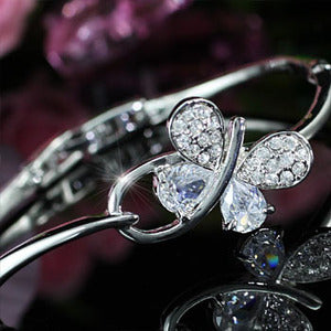 3 Carat Butterfly Fashion Bangle use Austrian Crystal XSB092-0