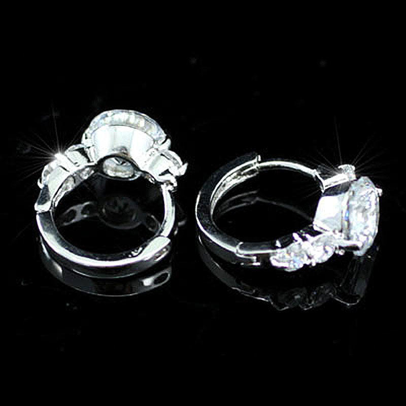 3 Carat CZ Cubic Zirconia Created Diamond Huggie Earrings XE163-3
