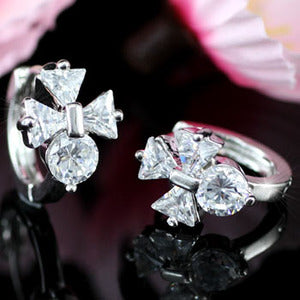 1.5 Carat Cross Created Diamond Bling Earrings XE211-0