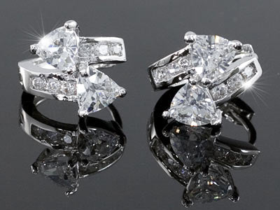 1.5 Carat Cubic Zirconia Bling Huggie Earrings XE257-0