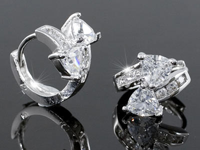 1.5 Carat Cubic Zirconia Bling Huggie Earrings XE257-1