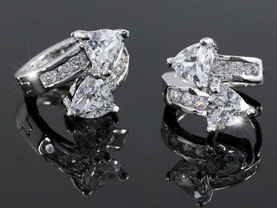 1.5 Carat Cubic Zirconia Bling Huggie Earrings XE257-2