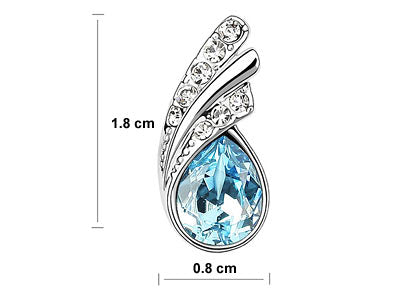 1.5 Carat Aqua Blue Pear Cut Stone Earrings XE470-2
