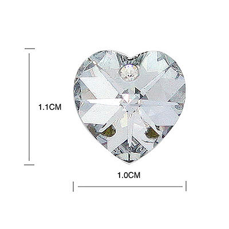 3 Carat Heart Earrings use Austrian Crystal XE501-2