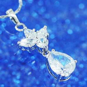 3.5 Carat CZ Created Diamond Pendant Necklace XN138-0