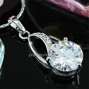 3.5 Carat Round Cut Created Diamond Pendant & Necklace XN302-0