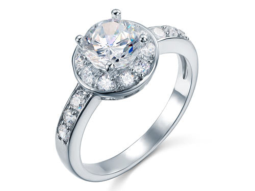 1.25 Carat Sparkling CZ Created Diamond Ring XR125-0
