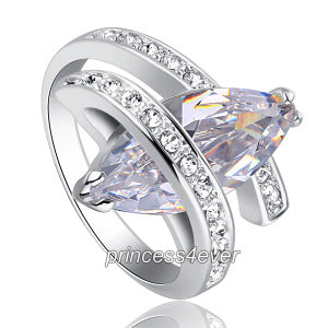 4 Carat Sparkling Marquise Cut Cubic Zirconia CZ Created Diamond Ring XR205-0