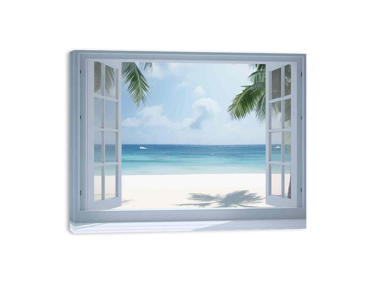 Beach Window Phuket Canvas Art Print-3