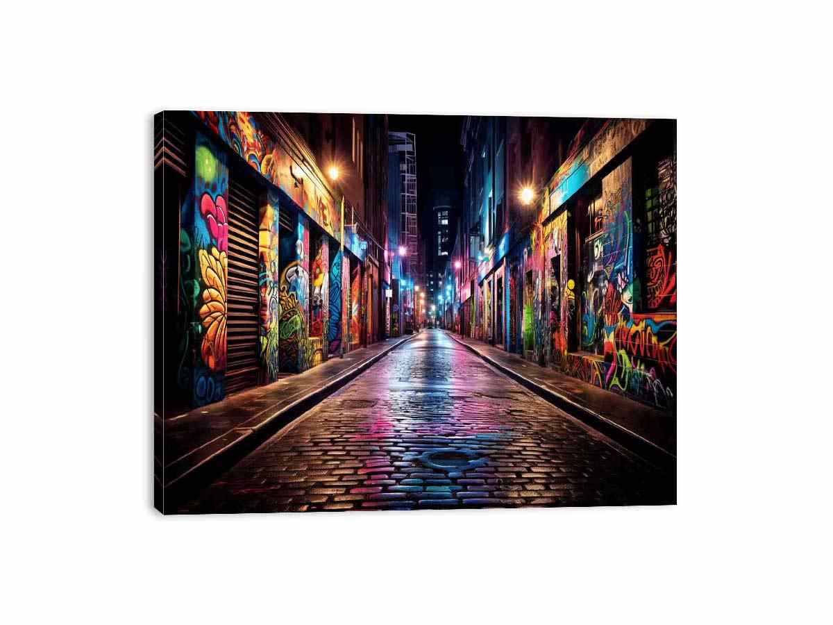 Graffiti Street Canvas Art Print-3