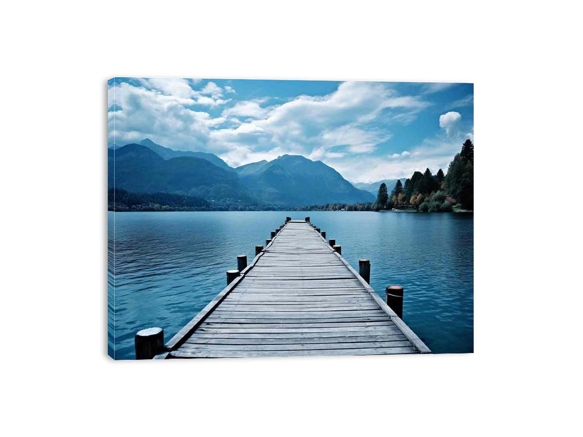 Calm Jetty Canvas Art Print-3