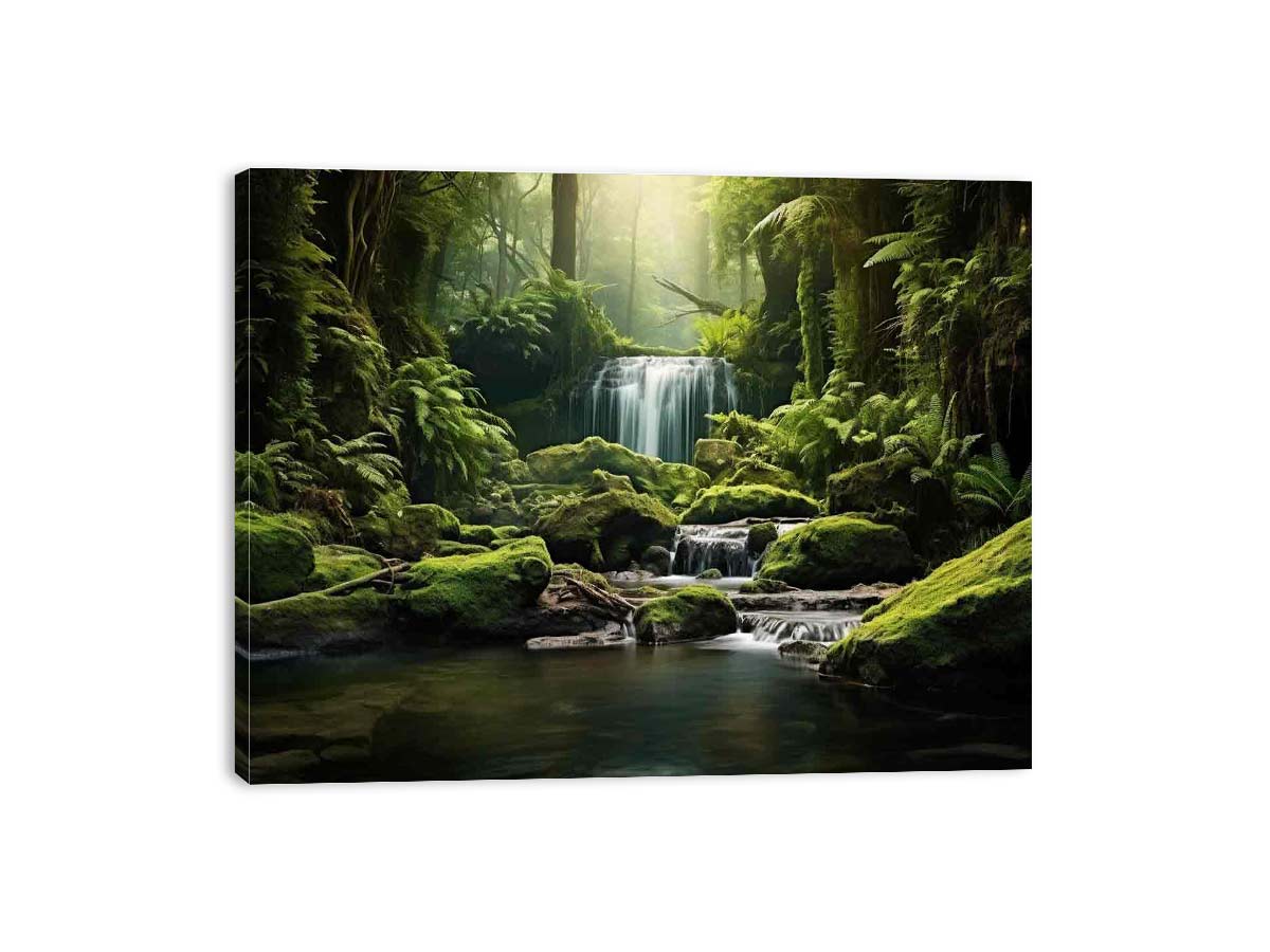 Rainforest River Canvas Art Print-3
