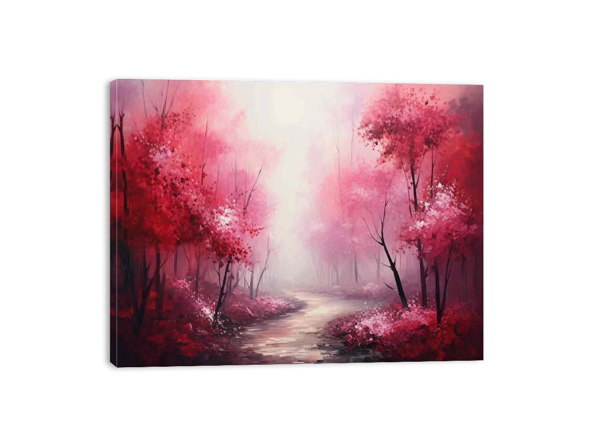 Red Forest Canvas Art Print-3
